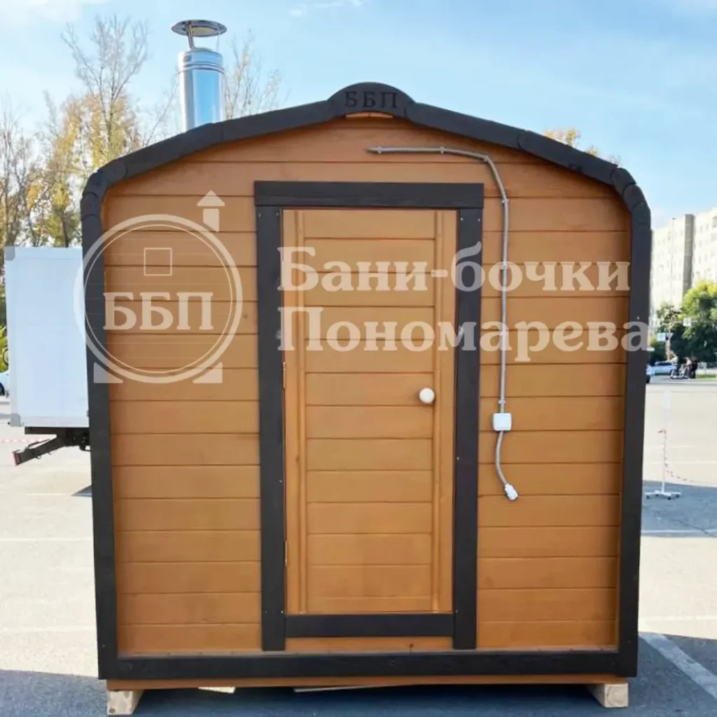 Баня-квадро: входная дверь. Красноярск.