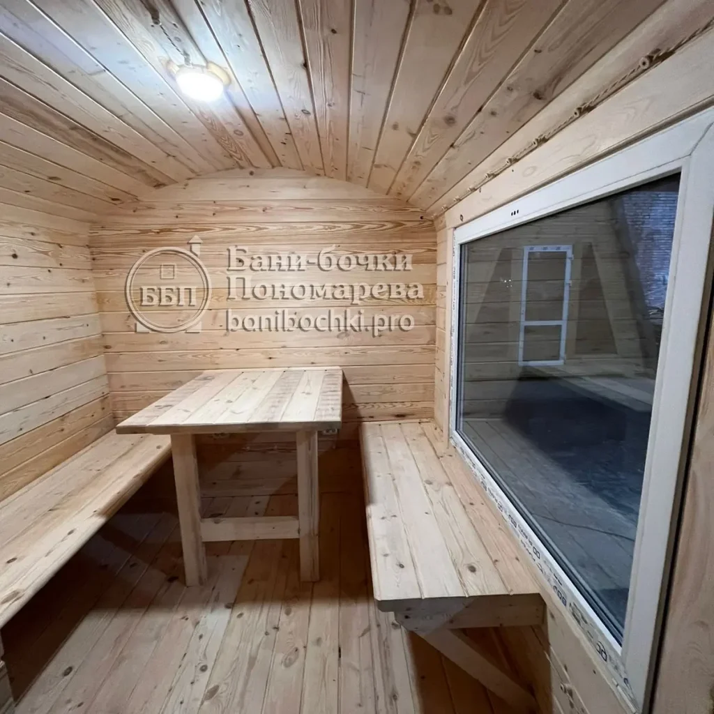 Баня-квадро: окно. Красноярск.